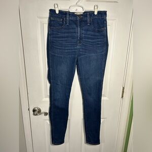Madewell 10" High Rise Skinny Jeans Womens Size 29 medium/dark wash F4684 denim